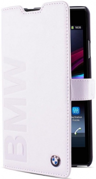 Чехол для Sony Xperia Z1 BMW Book White
